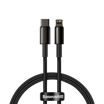 Kabeļi - Baseus Tungsten Gold Cable Type-C to iP PD 20W 2m (black) CATLWJ-A01 - ātri pasūtīt no ražotāja