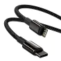 Kabeļi - Baseus Tungsten Gold Cable Type-C to iP PD 20W 2m (black) CATLWJ-A01 - ātri pasūtīt no ražotāja