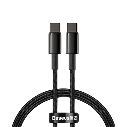 Baseus Tungsten Gold Cable Type-C to Type-C 100W 2m (black) CATWJ-A01