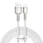 Kabeļi - USB cable for Lightning Baseus Cafule, 2.4A, 2m (white) CALJK-B02 - ātri pasūtīt no ražotāja