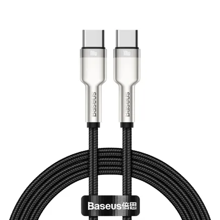 Cable USB-C to USB-C Baseus Cafule, 100W, 1m (black) CATJK-C01