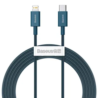 Kabeļi - Baseus Superior Series Cable USB-C to iP, 20W, PD, 2m (blue) CATLYS-C03 - ātri pasūtīt no ražotāja