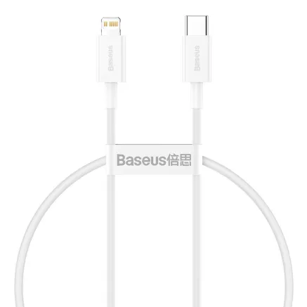 Baseus Superior Series Cable USB-C to Lightning, 20W, PD, 0,25m (white) CATLYS-02