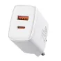 Baterijas, akumulatori un lādētāji - Baseus Compact Quick Charger, USB, USB-C, 20W (white) CCXJ-B02 - ātri pasūtīt no ražotāja