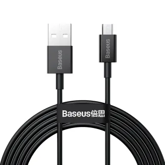 Kabeļi - Baseus Superior sērijas kabelis no USB uz micro USB, 2A, 2 m (melns) CAMYS-A01 - ātri pasūtīt no ražotāja