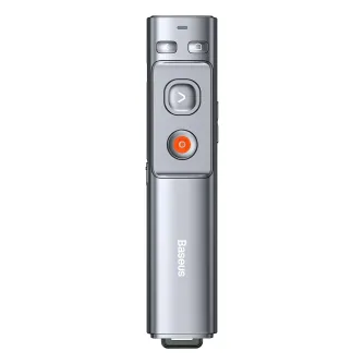Sortimenta jaunumi - Baseus Orange Dot Multifunctionale remote control for presentation, with a laser pointer - gray WKCD000013 - ātri pasūtīt no ražotāja