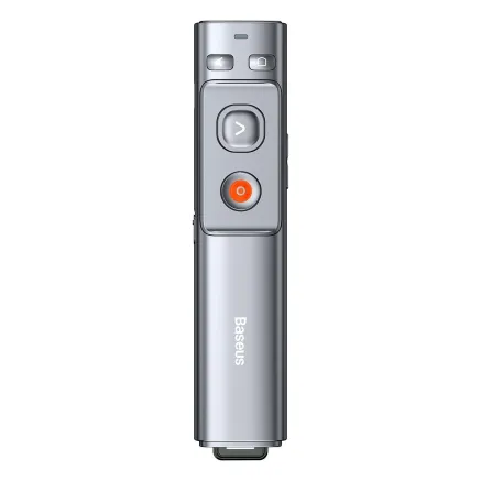 Baseus Orange Dot Multifunctionale remote control for presentation, with a laser pointer - gray WKCD000013