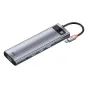 Sortimenta jaunumi - Hub 11in1 Baseus Metal Gleam Series, USB-C to 3x USB 3.0 + 2x HDMI + USB-C PD + Ethernet RJ45 + microSD/SD + VGA + AUX .. - ātri pasūtīt no ražotāja