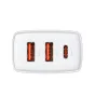 Baterijas, akumulatori un lādētāji - adowarka sieciowa Baseus Compact Quick Charger, 2xUSB, USB-C, PD, 3A, 30W (biaa) - ātri pasūtīt no ražotāja