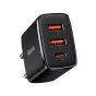Baterijas, akumulatori un lādētāji - adowarka sieciowa Baseus Compact Quick Charger, 2xUSB, USB-C, PD, 3A, 30W (czarna) - ātri pasūtīt no ražotāja