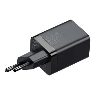 Baterijas, akumulatori un lādētāji - Baseus Super Si Pro Quick Charger USB + USB-C 30W (black) CCSUPP-E01 - ātri pasūtīt no ražotāja