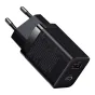 Baterijas, akumulatori un lādētāji - Baseus Super Si Pro Quick Charger USB + USB-C 30W (black) CCSUPP-E01 - ātri pasūtīt no ražotāja