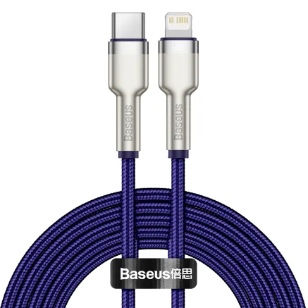 Baseus Cafule Series USB-C cable for Lightning, 20W, 2m (purple) CATLJK-B05