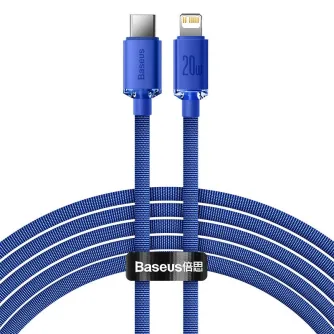 Kabeļi - Baseus Crystal Shine cable USB-C to Lightning, 20W, PD, 2m (blue) CAJY000303 - ātri pasūtīt no ražotāja