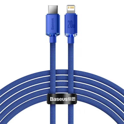 Baseus Crystal Shine cable USB-C to Lightning, 20W, PD, 2m (blue) CAJY000303