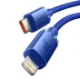 Kabeļi - Baseus Crystal Shine cable USB-C to Lightning, 20W, PD, 2m (blue) CAJY000303 - ātri pasūtīt no ražotāja