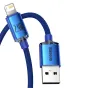 Kabeļi - Baseus Crystal Shine cable USB to Lightning, 2.4A, 1.2m (blue) CAJY000003 - ātri pasūtīt no ražotāja