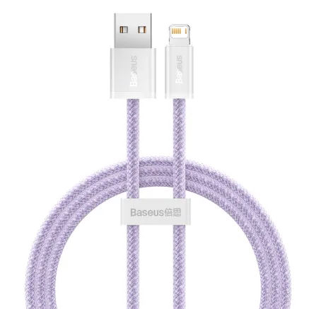 Baseus Dynamic cable USB to Lightning, 2.4A, 1m (purple) CALD000405