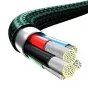 Kabeļi - Baseus Rapid Series 3-in-1 cable USB-C For M+L+T 20W 1.5m (Green ) CAMLT-SC06 - ātri pasūtīt no ražotāja