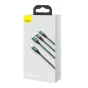 Kabeļi - Baseus Rapid Series 3-in-1 cable USB-C For M+L+T 20W 1.5m (Green ) CAMLT-SC06 - ātri pasūtīt no ražotāja