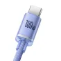 Kabeļi - Baseus Crystal Shine cable USB to USB-C, 5A, 1.2m (purple) CAJY000405 - ātri pasūtīt no ražotāja