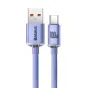 Kabeļi - Baseus Crystal Shine cable USB to USB-C, 5A, 1.2m (purple) CAJY000405 - ātri pasūtīt no ražotāja