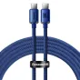 Kabeļi - Baseus Crystal Shine cable USB-C to USB-C, 100W, 1.2m (blue) CAJY000603 - ātri pasūtīt no ražotāja
