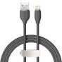 Data Cables - Baseus Jelly cable USB to Lightning, 2,4A, 1,2m (black) CAGD000001 - quick order from manufacturer