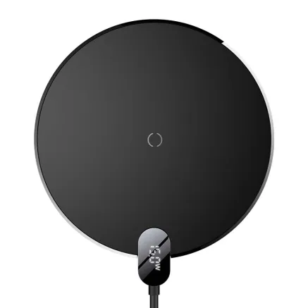 Inductive wireless charger Baseus Digital LED 15W (black) CCED000001