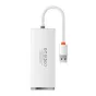 Sortimenta jaunumi - Baseus Lite Series Hub 4in1 USB to 4x USB 3.0, 25cm (White) WKQX030002 - ātri pasūtīt no ražotāja