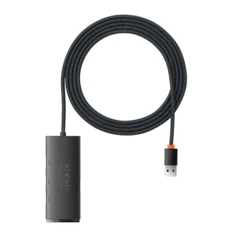 Sortimenta jaunumi - Hub 4w1 Baseus Lite Series USB do 4x USB 3.0 2m (czarny) WKQX030201 - ātri pasūtīt no ražotāja