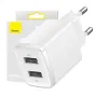 Baterijas, akumulatori un lādētāji - Baseus Compact Quick Charger, 2x USB, 10.5W (white) CCXJ010202 - ātri pasūtīt no ražotāja