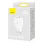 Baterijas, akumulatori un lādētāji - Baseus Compact Quick Charger, 2x USB, 10.5W (white) CCXJ010202 - ātri pasūtīt no ražotāja