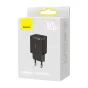 Wall charger - Baseus Compact Quick Charger, 2x USB, 10.5W (black) CCXJ010201 - quick order from manufacturer