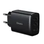 Baterijas, akumulatori un lādētāji - Baseus Compact Quick Charger, 3x USB, 17W (Black) CCXJ020101 - ātri pasūtīt no ražotāja