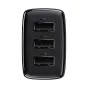 Baterijas, akumulatori un lādētāji - Baseus Compact Quick Charger, 3x USB, 17W (Black) CCXJ020101 - ātri pasūtīt no ražotāja