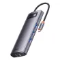 Sortimenta jaunumi - Hub 7in1 Baseus Metal Gleam Series, USB-C to 3x USB 3.0 + 2x HDMI + USB-C PD + Ethernet RJ45 WKWG040113 - ātri pasūtīt no ražotāja