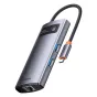 Sortimenta jaunumi - Hub 4in1 Baseus Metal Gleam Series, USB-C to 3x USB 3.0 + Ethernet RJ45 WKWG070113 - ātri pasūtīt no ražotāja