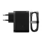 Baterijas, akumulatori un lādētāji - Wall charger Baseus GaN USB-C + USB, 100W + 1m cable (black) CCGP090201 - ātri pasūtīt no ražotāja