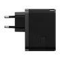 Baterijas, akumulatori un lādētāji - Wall charger Baseus GaN USB-C + USB, 100W + 1m cable (black) CCGP090201 - ātri pasūtīt no ražotāja