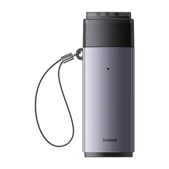 Atmiņas kartes - Baseus Lite Series SD/TF memory card reader, USB (gray) WKQX060013 - perc šodien veikalā un ar piegādi