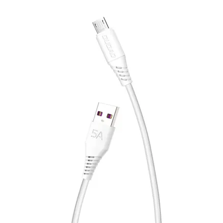 USB to Micro USB Cable Dudao L2M 5A, 2m (White) L2M Micro 2m