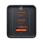 Kabeļi - Wall charger Baseus GaN5 Pro 2xUSB-C + USB, 65W (black) CCGP120201 - ātri pasūtīt no ražotāja