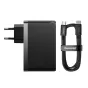 Kabeļi - Wall charger Baseus GaN5 Pro 2xUSB-C + USB, 140W (black) CCGP100201 - ātri pasūtīt no ražotāja