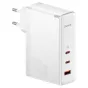 Kabeļi - Wall charger Baseus GaN5 Pro 2xUSB-C + USB, 140W (white) CCGP100202 - ātri pasūtīt no ražotāja