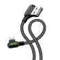 Kabeļi - USB to Lightning cable, Mcdodo CA-4679, angled, 3m (black) CA-4679 - ātri pasūtīt no ražotāja