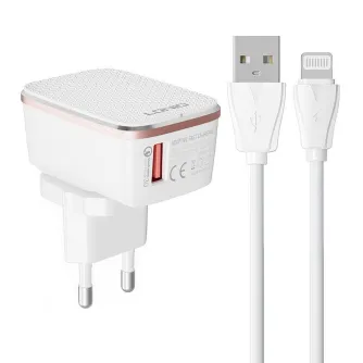 Discontinued - LDNIO Wall charger A1204Q 18W + Lightning cable A1204Q Lightning