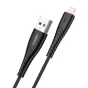 Discontinued - Cable USB braid data Foneng X15 iPhone (black) X15 iPhone / Black