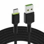 Kabeļi - Cable USB - USB-C Green Cell GC Ray, 120cm, green LED, with Ultra Charge, QC 3.0 KABGC06 - ātri pasūtīt no ražotāja
