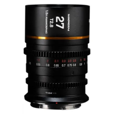 Venus Optics Laowa Nanomorph 27mm T2.8 1.5X S35 Amber lens for Sony E